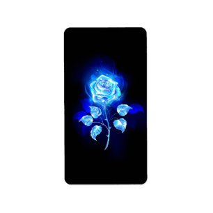 Brinnande blå Ro Adressetikett