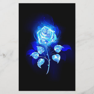 Brinnande blå Ro Brevpapper