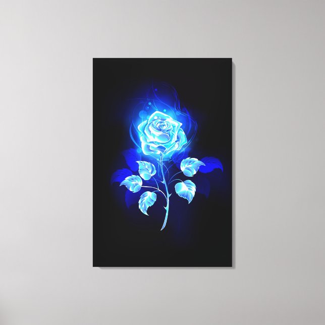 Brinnande blå Ro Canvastryck (Framsida)