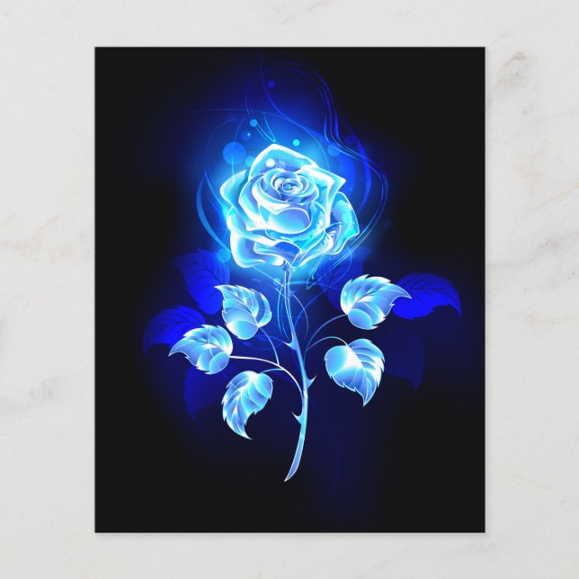 Brinnande blå Ro Flygblad (Framsidan)