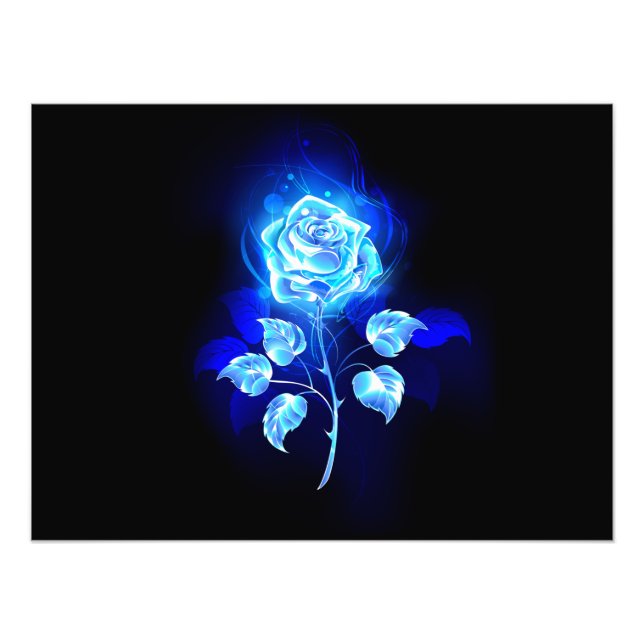 Brinnande blå Ro Fototryck (Framsidan)