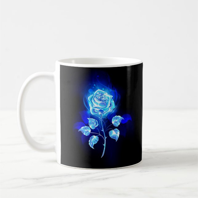 Brinnande blå Ro Kaffemugg (Vänster)