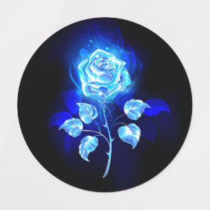 Brinnande blå Ro Klistermärke