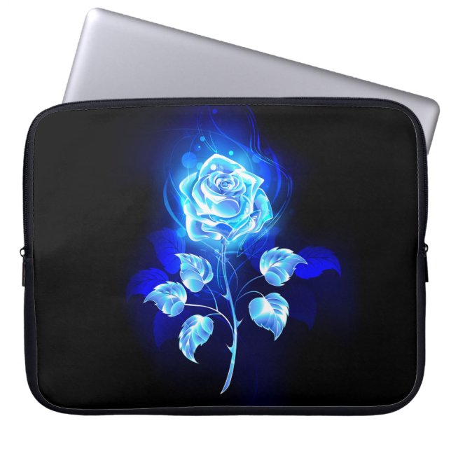 Brinnande blå Ro Laptop Fodral (Framsidan)