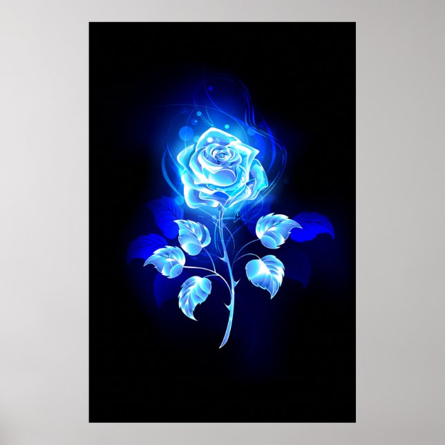 Brinnande blå Ro Poster (Framsidan)
