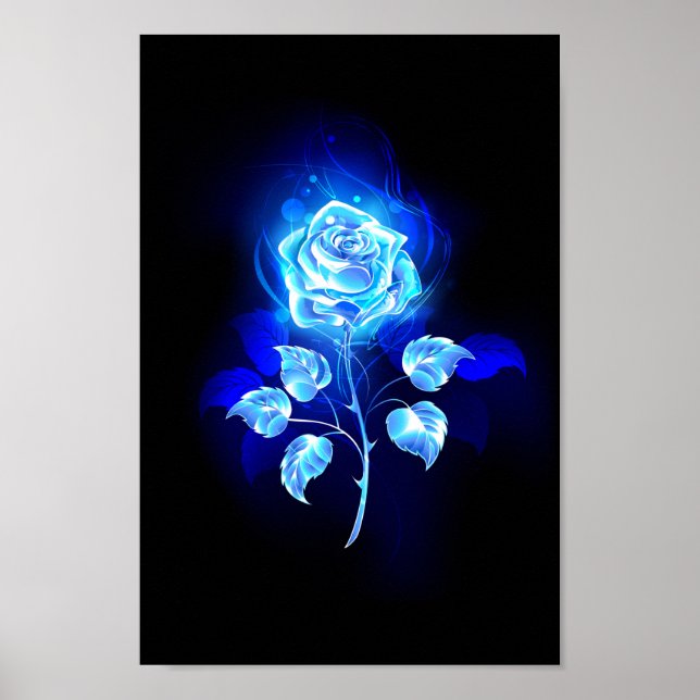 Brinnande blå Ro Poster (Framsidan)