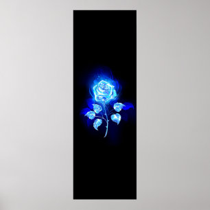 Brinnande blå Ro Poster