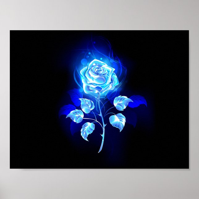 Brinnande blå Ro Poster (Framsidan)