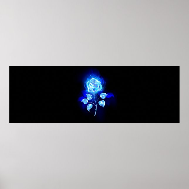 Brinnande blå Ro Poster (Framsidan)