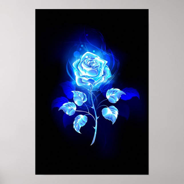 Brinnande blå Ro Poster (Framsidan)