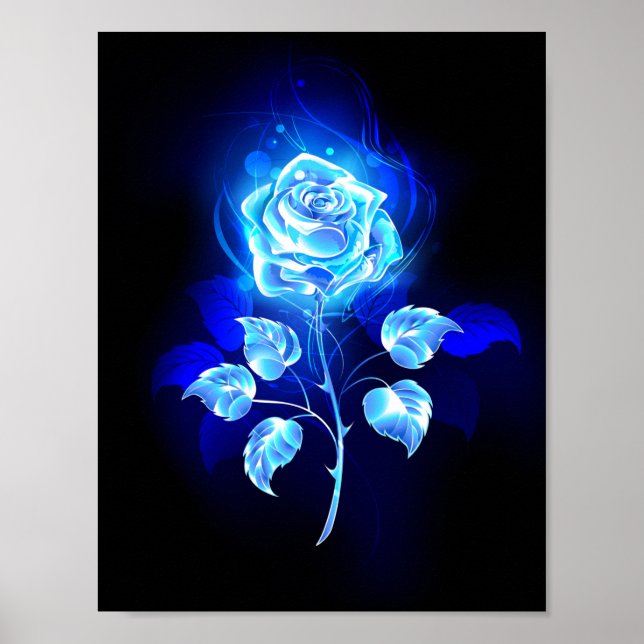 Brinnande blå Ro Poster (Framsidan)