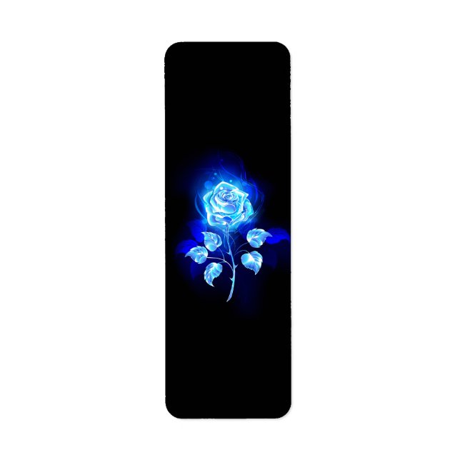 Brinnande blå Ro Returadress Etikett (Framsidan)