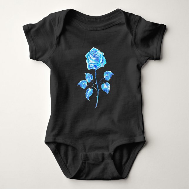 Brinnande blå Ro T Shirt (Framsida)