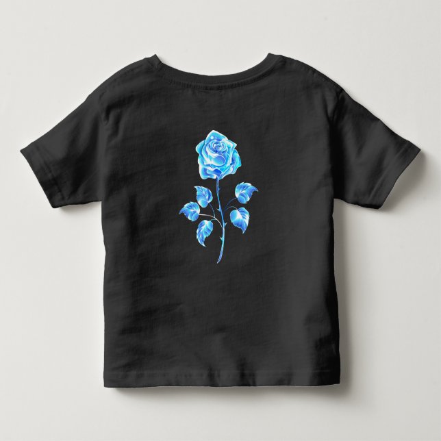 Brinnande blå Ro T Shirt (Baksida)