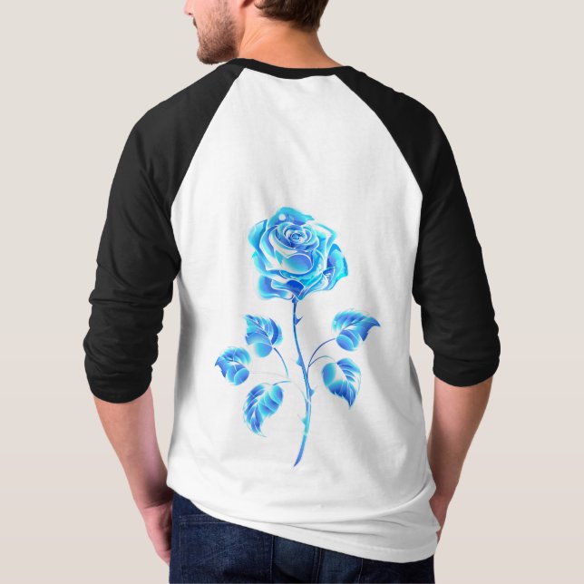 Brinnande blå Ro T Shirt (Baksida)