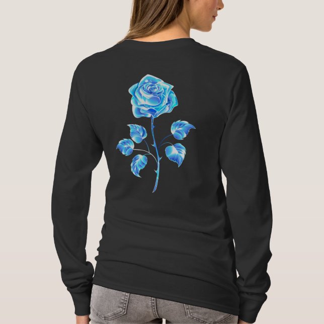 Brinnande blå Ro T Shirt (Baksida)