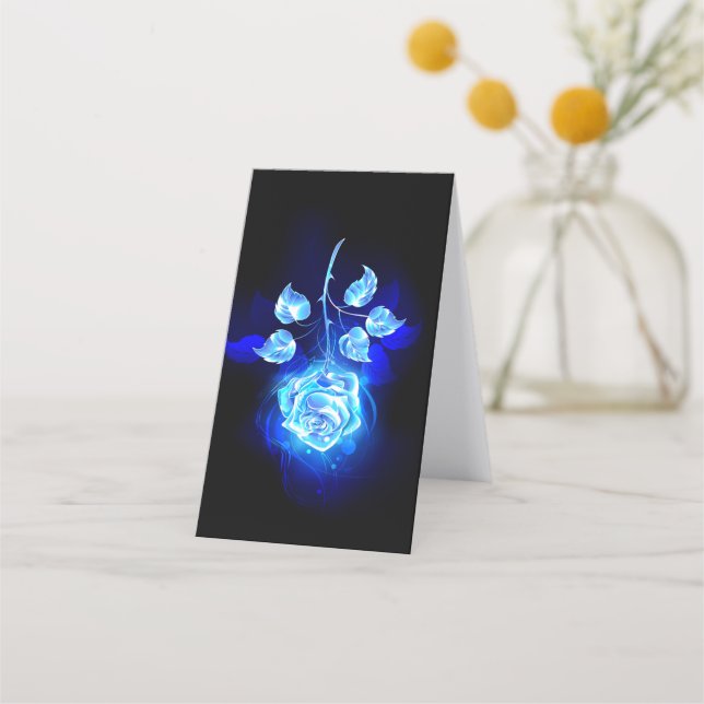 Brinnande blå Ro Tidsbeställning Kort (Baksida)