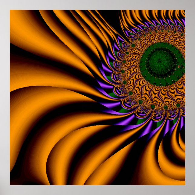 Brinnande Blomma Affisch (Framsidan)