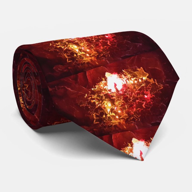 "Brinnande Bush" Necktie Slips (Rullad)