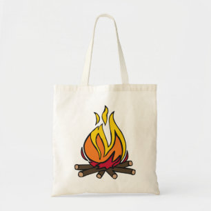 Brinnande Campfire Tygkasse