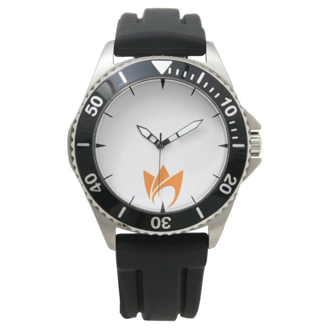 Brinnande eld (orange lågor) armbandsur (Framsida)
