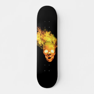 Brinnande eldskalle mini skateboard bräda 18,5 cm