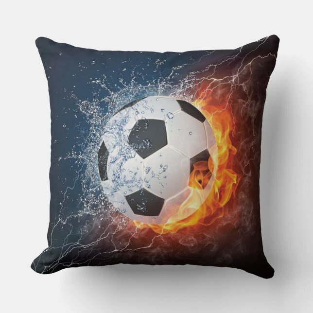 Brinnande fotboll kudde (Framsida)