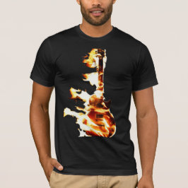 brinnande gitarr t shirt