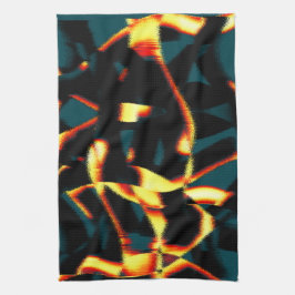 Brinnande gult - rött utseende, bristfällig spray kökshandduk