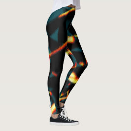 Brinnande gult - rött utseende, bristfällig spray leggings