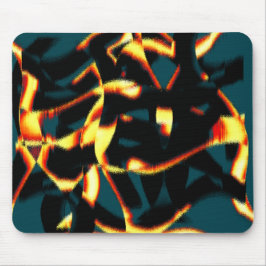 Brinnande gult - rött utseende, bristfällig spray musmatta