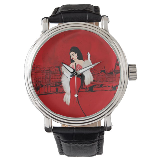 Brinnande het i Paris Armbandsur (Framsida)