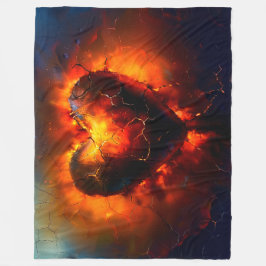 Brinnande hjärta fleecefilt