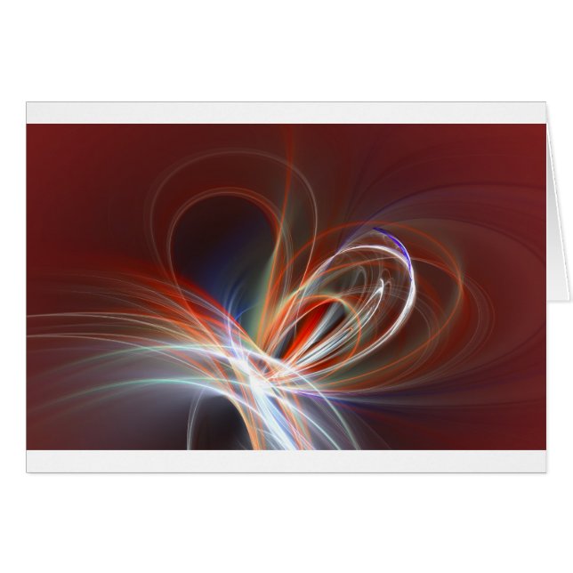 brinnande hjärta hälsningskort (Framsidan Horizontal)