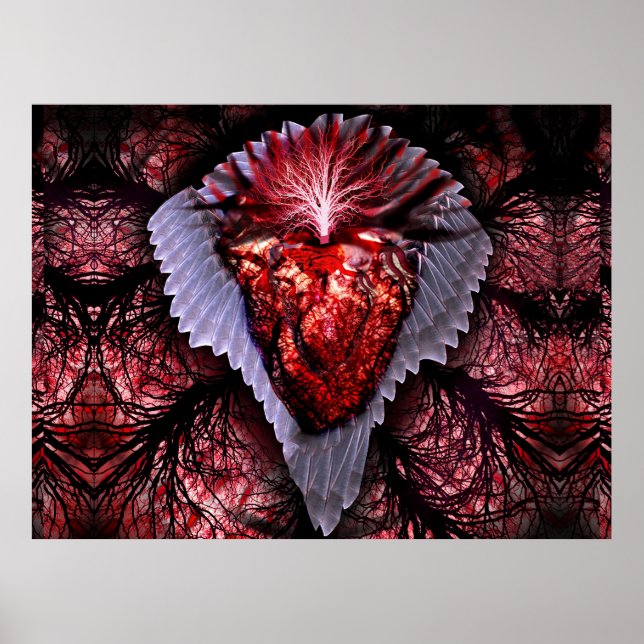 Brinnande hjärta poster (Framsidan)