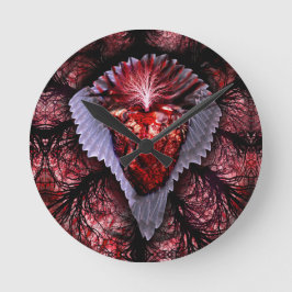 Brinnande hjärta rund klocka