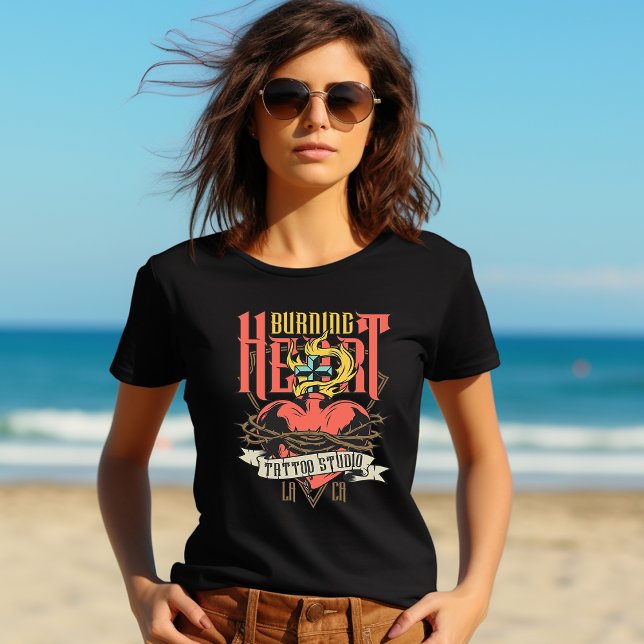 Brinnande hjärta T-Shirt (Skapare uppladdad)