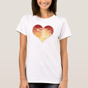 brinnande hjärta t-shirt