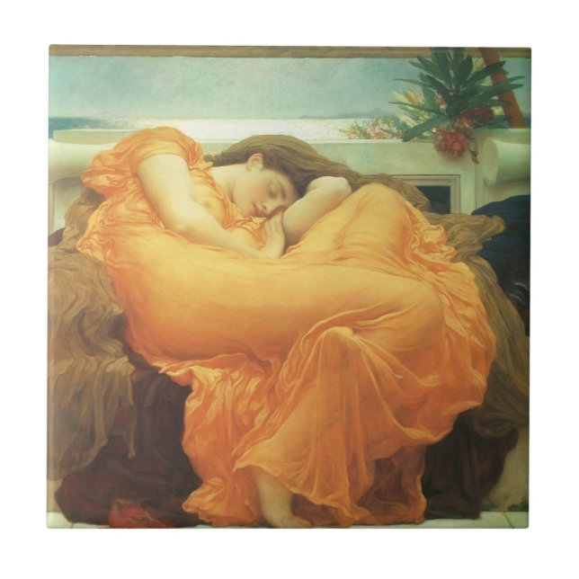 Brinnande juni av Lord Frederic Leighton Kakelplatta (Framsidan)
