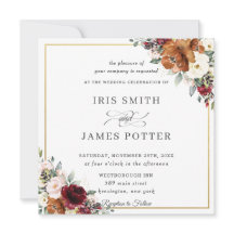 Brinnande Orange Elfenbenskusten Burgundy Blommigt