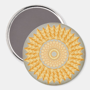 Brinnande Ring i Fire Mandala Magnet