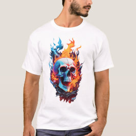 Brinnande skalle t shirt