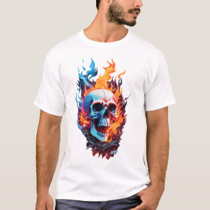 Brinnande skalle t shirt