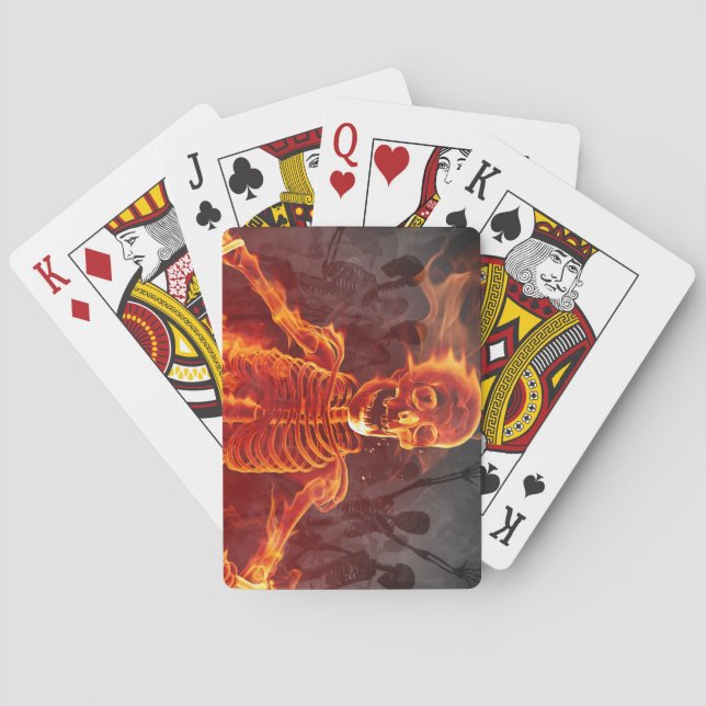 Brinnande skelett casinokort (Baksidan)