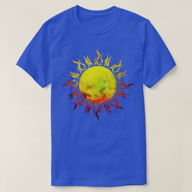 Brinnande Sol-stamtatuering Universe T Shirt (Design framsida)