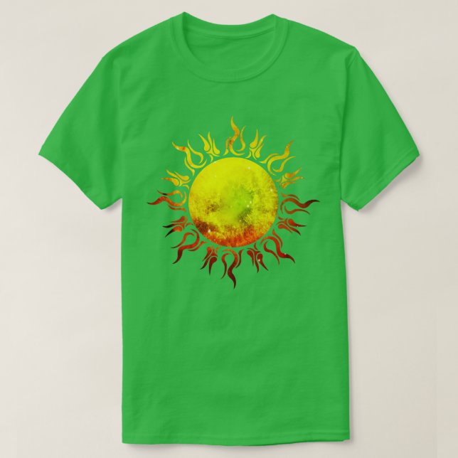 Brinnande Sol-stamtatuering Universe T Shirt (Design framsida)