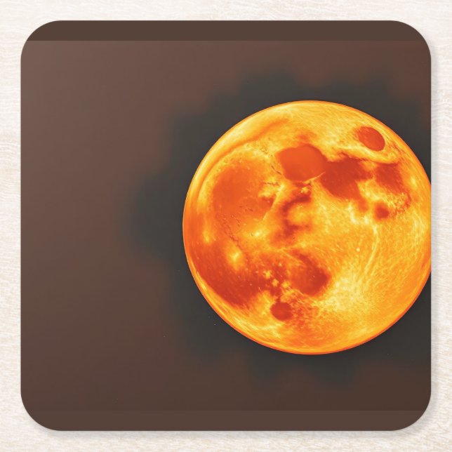 Brinnande sol underlägg papper kvadrat (Framsidan)