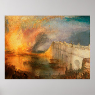 Brinnandet av överhuset och underhuset poster