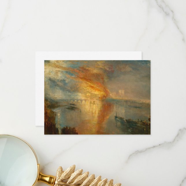 Brinnandet av överhuset och underhuset tack kort (Fram/Back In Situ)