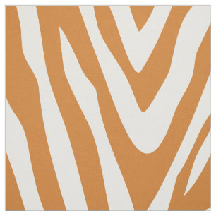 Brinnen Orange Zebra tryck stor Tyg